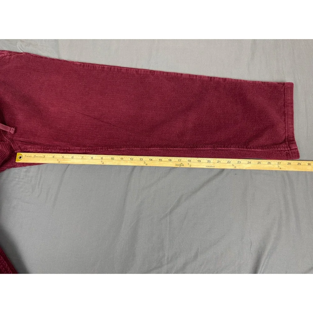 Empyre Relaxed Fit Corduroy Pants Mens Large Burgundy Maroon Skate Trousers L
